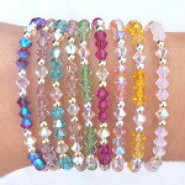 New 10 October - Faceted glass beads Bicone 3 sizes